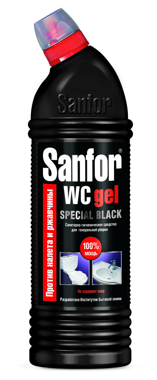 SANFOR СРЕДСТВО САНИТАРНО-ГИГИЕНИЧЕСКОЕ WC GEL 750г. BLACK загущенное
