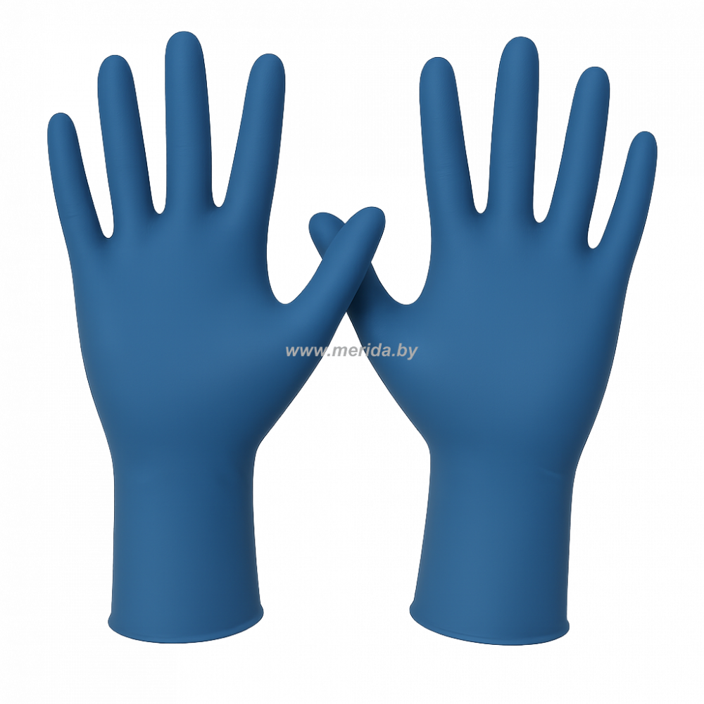 ЛАТЕКСНЫЕ ПЕРЧАТКИ ПОВЫШЕННОЙ ПРОЧНОСТИ, СИНИЕ, РАЗМЕР M, 50 ШТ/УП