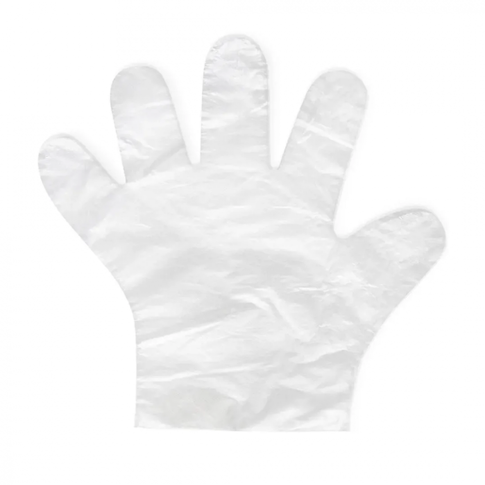 ПЕРЧАТКИ ПОЛИЭТИЛЕНОВЫЕ ОДНОРАЗОВЫЕ БЕЗ ОТРЫВА (100 ШТ/УП)