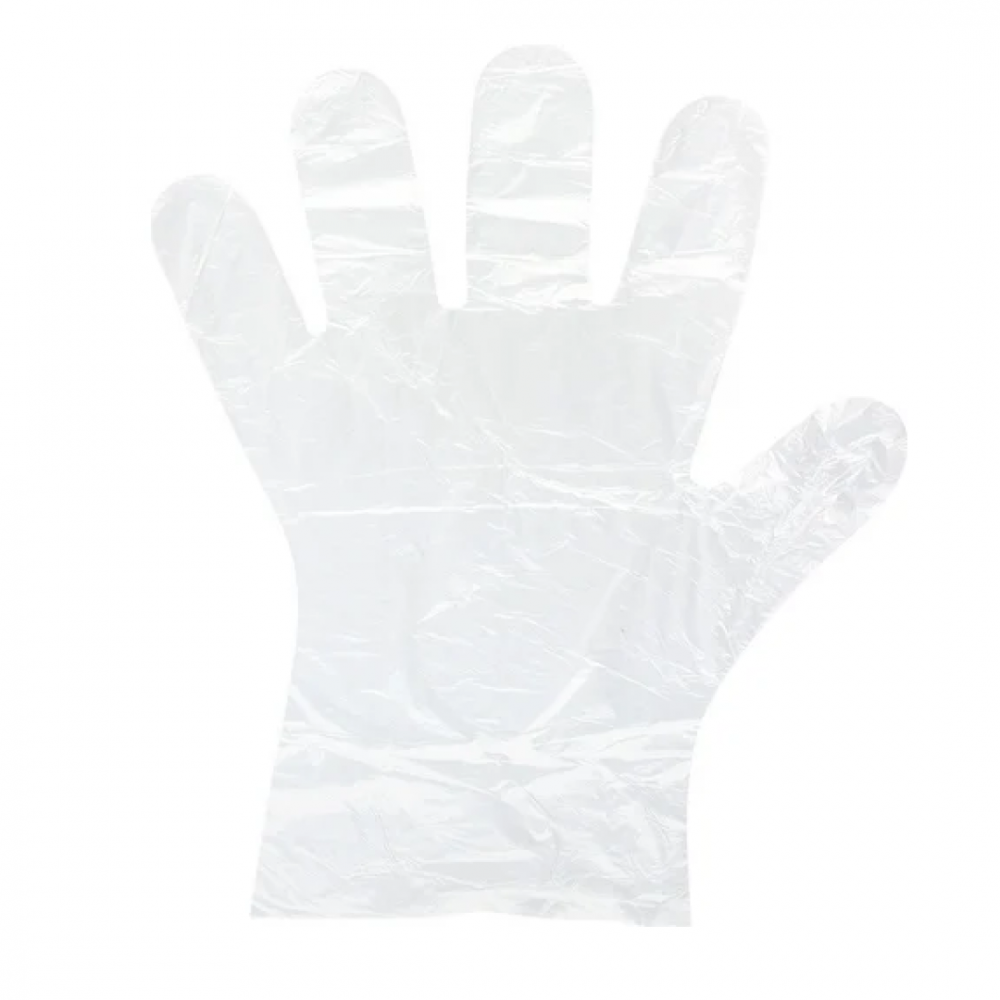 ПЕРЧАТКИ ОДНОРАЗОВЫЕ ПОЛИЭТИЛЕНОВЫЕ БЕЗ ОТРЫВА (100 ШТ/УП)