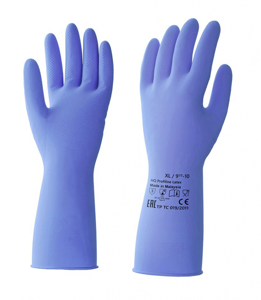 ПЕРЧАТКИ ХОЗЯЙСТВЕННЫЕ HQ PROFILINE СИНИЕ РАЗМЕР L