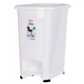 КОНТЕЙНЕР ДЛЯ МУСОРА С ПЕДАЛЬЮ SLIM 25 Л (БЕЛЫЙ)