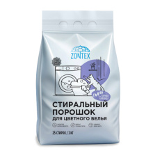 СТИРАЛЬНЫЙ ПОРОШОК ZONTEX ДЛЯ ЦВЕТНОГО БЕЛЬЯ ZONTEX 3 КГ ГОРНАЯ ЛАВАНДА СТИРАЛЬНЫЙ ПОРОШОК ZONTEX ДЛЯ ЦВЕТНОГО БЕЛЬЯ ZONTEX 3 КГ ГОРНАЯ ЛАВАНДА
