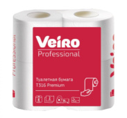 БУМАГА ТУАЛЕТНАЯ VEIRO PROFESSIONAL PREMIUM 2-СЛОЯ В УПАКОВКЕ 4 РУЛОНА