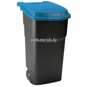 БАК ДЛЯ МУСОРА 100Л ЧЕРНЫЙ С СИНЕЙ КРЫШКОЙ