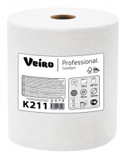 ПОЛОТЕНЦА БУМАЖНЫЕ В РУЛОНАХ VEIRO PROFESSIONAL COMFORT, 1-СЛОЙ