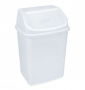 КОНТЕЙНЕР ДЛЯ МУСОРА РОМАШКА 10 Л С ПЕРЕКИДНЫМ ВЕРХОМ (БЕЛЫЙ)