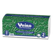 ПОЛОТЕНЦА БУМАЖНЫЕ V-СЛОЖЕНИЕ VEIRO PROFESSIONAL HOME 2 -СЛ. (132 ШТУК)