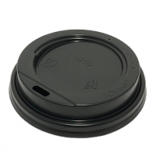 КРЫШКА ДЛЯ СТАКАНА D80 ММ С ПИТЕЙНИКОМ, ЧЕРНАЯ (100 ШТ/УП)
