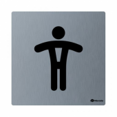 ТАБЛИЧКА "ТУАЛЕТ МУЖСКОЙ" (НЕРЖАВЕЮЩАЯ СТАЛЬ)