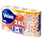 БУМАГА ТУАЛЕТНАЯ VEIRO 2XL (8 РУЛ/УП)