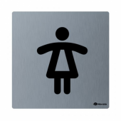 ТАБЛИЧКА "ТУАЛЕТ ЖЕНСКИЙ" (НЕРЖАВЕЮЩАЯ СТАЛЬ)