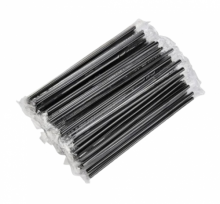 ТРУБОЧКИ ДЛЯ НАПИТКОВ, 250 ШТ/УП, ЧЕРНЫЕ, В ИНДИВ. УПАКОВКЕ