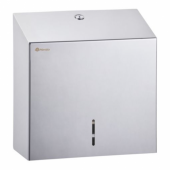 ДИСПЕНСЕР ДЛЯ ОТДЕЛЬНЫХ БУМАЖНЫХ ПОЛОТЕНЕЦ МЕТАЛЛИЧЕСКИЙ MERIDA STELLA MAXI (ПОЛИРОВАННЫЙ)