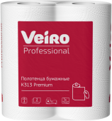 БУМАЖНЫЕ ПОЛОТЕНЦА 2-СЛОЙНЫЕ VEIRO PROFESSIONAL PREMIUM, БЕЛЫЕ (2 РУЛ/УП)