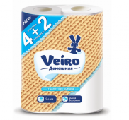 БУМАГА ТУАЛЕТНАЯ VEIRO 2-СЛОЯ (6 РУЛ/УП)