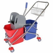 ТЕЛЕЖКА УБОРОЧНАЯ 2-ВЕДЕРНАЯ С ОТЖИМОМ, С КОРЗИНОЙ ТЕЛЕЖКА УБОРОЧНАЯ 2-ВЕДЕРНАЯ С ОТЖИМОМ, С КОРЗИНОЙ