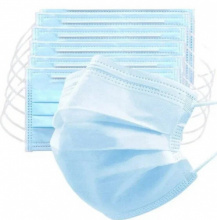 МАСКИ ОДНОРАЗОВЫЕ 3-СЛОЙНЫЕ (50 ШТ/УП), ГОЛУБЫЕ