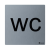 ТАБЛИЧКА "WC" (НЕРЖАВЕЮЩАЯ СТАЛЬ)