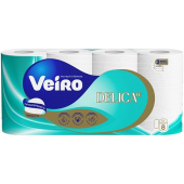 БУМАГА ТУАЛЕТНАЯ VEIRO PROFESSIONAL HOME, 3-СЛОЯ, В УПАКОВКЕ 8 РУЛОНОВ
