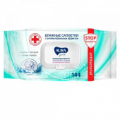 ВЛАЖНЫЕ САЛФЕТКИ УНИВЕРСАЛЬНЫЕ AURA FAMILY С КРЫШКОЙ АНТИБАКТЕРИАЛЬНЫЕ (144 ШТ/УП)