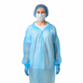 ХАЛАТ МЕДИЦИНСКИЙ НА ЛИПУЧКЕ, ГОЛУБОЙ (10 ШТ/УП) ХАЛАТ МЕДИЦИНСКИЙ НА ЛИПУЧКЕ, ГОЛУБОЙ (10 ШТ/УП)