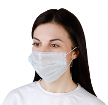 Маска одноразовая 3-сл, голубая (50 шт/уп) Маска одноразовая 3-сл, голубая (50 шт/уп)