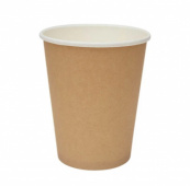 СТАКАН БУМАЖНЫЙ КРАФТ 250 МЛ, 1-СЛОЙ (50 ШТ/УП)