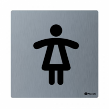 ТАБЛИЧКА "ТУАЛЕТ ЖЕНСКИЙ" (НЕРЖАВЕЮЩАЯ СТАЛЬ)