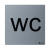 ТАБЛИЧКА "WC" (НЕРЖАВЕЮЩАЯ СТАЛЬ)