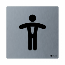 ТАБЛИЧКА "ТУАЛЕТ МУЖСКОЙ" (НЕРЖАВЕЮЩАЯ СТАЛЬ)